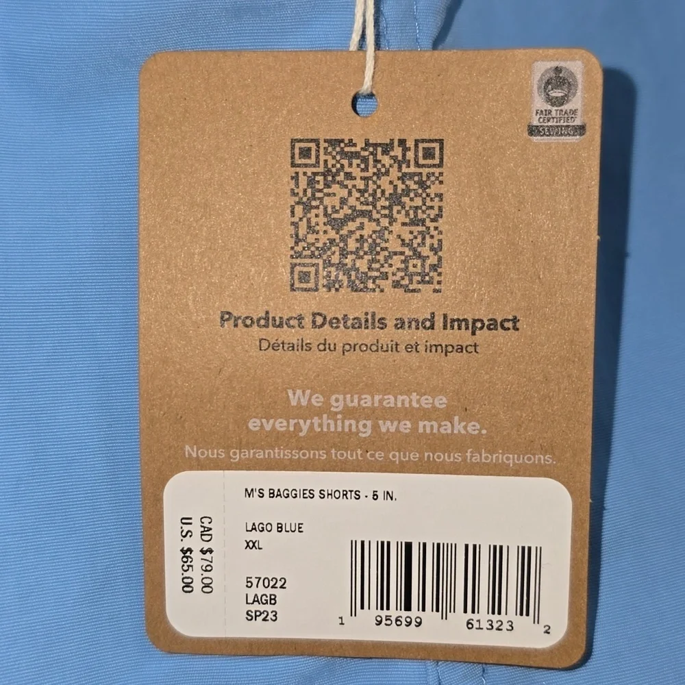 Patagonia Light Blue Men's Baggies 5